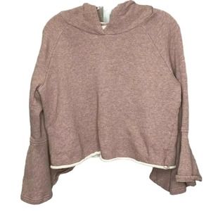 Melrose And Market Women's Sweatshirt Hoodie Long Sleeve Cropped‎ Bell Sleeve S